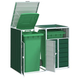 vidaXL Containerberging voor 1 container 72x81x115 cm staal groen
