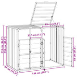 vidaXL Containerberging voor 1 container 72x81x115 cm staal groen
