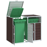 vidaXL Containerberging voor 1 container 72x81x115 cm staal groen