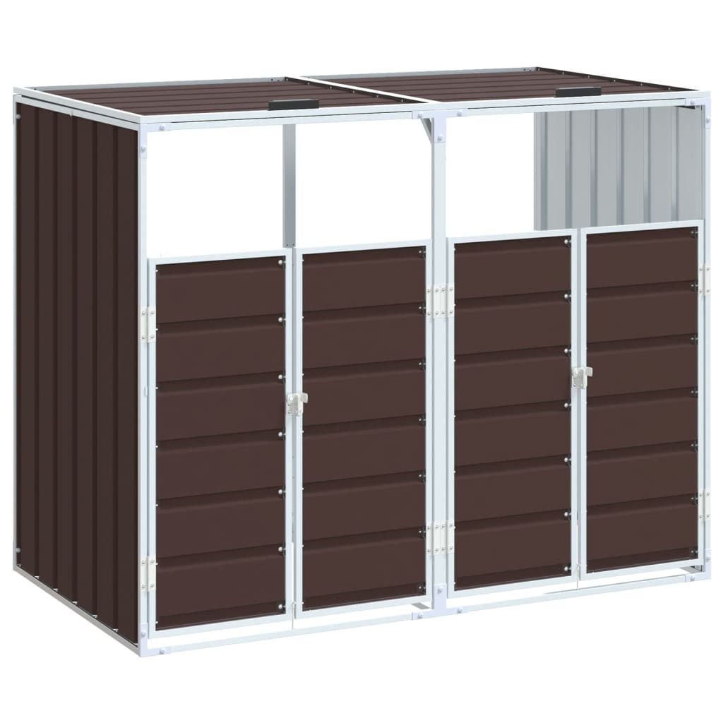 vidaXL Containerberging voor 1 container 72x81x115 cm staal groen