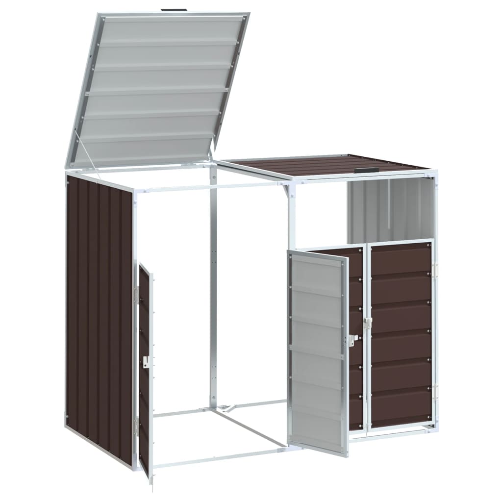 vidaXL Containerberging voor 1 container 72x81x115 cm staal groen