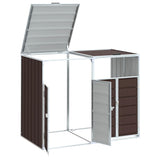 vidaXL Containerberging voor 1 container 72x81x115 cm staal groen