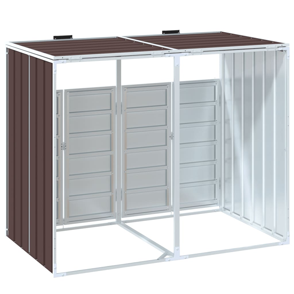 vidaXL Containerberging voor 1 container 72x81x115 cm staal groen