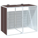 vidaXL Containerberging voor 1 container 72x81x115 cm staal groen