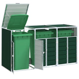 vidaXL Containerberging voor 1 container 72x81x115 cm staal groen