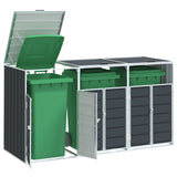 vidaXL Containerberging voor 1 container 72x81x115 cm staal groen