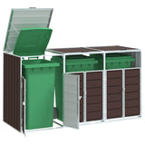 vidaXL Containerberging voor 1 container 72x81x115 cm staal groen