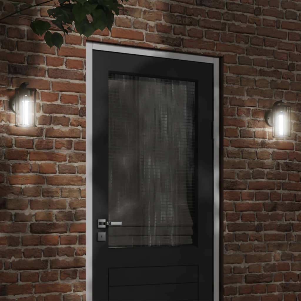 vidaXL Buitenwandlamp roestvrij staal zwart