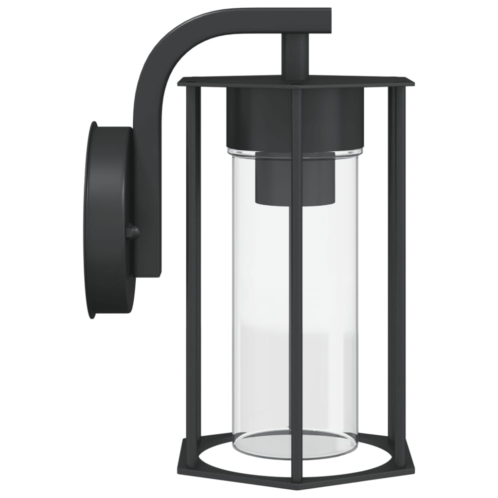 vidaXL Buitenwandlamp roestvrij staal zwart