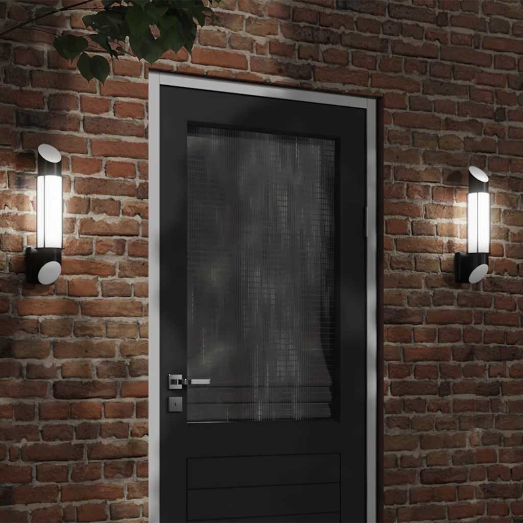 vidaXL Buitenwandlamp roestvrij staal zilverkleurig