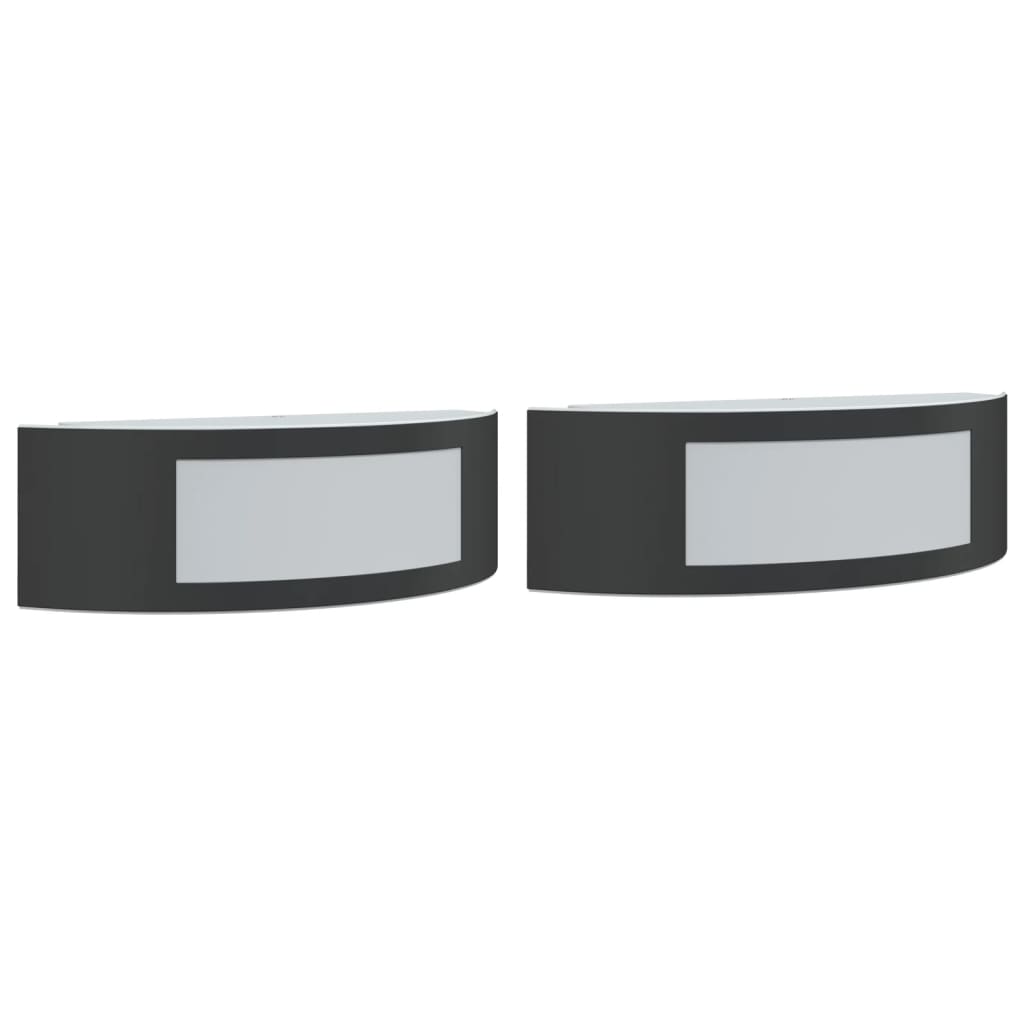 vidaXL Outdoor Wall Lamps 2 pcs Stainless Steel Silver-colored