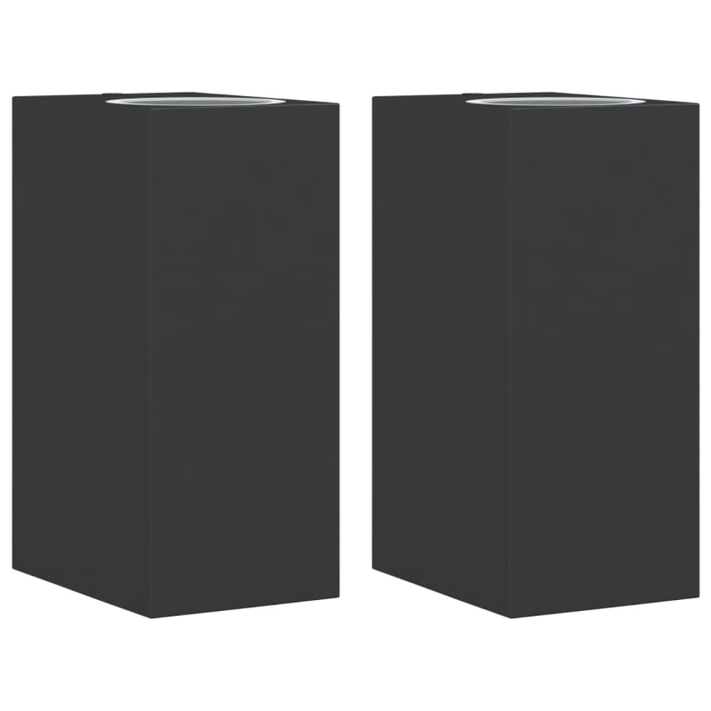 vidaXL Buitenwandlampen 2 st gegoten aluminium zwart