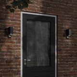 vidaXL Buitenwandlampen 2 st gegoten aluminium zwart