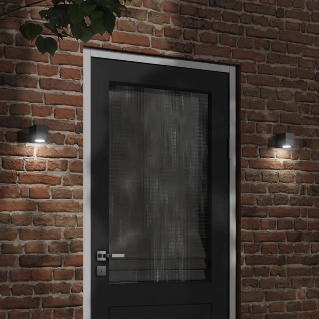 vidaXL Buitenwandlamp gegoten aluminium zwart
