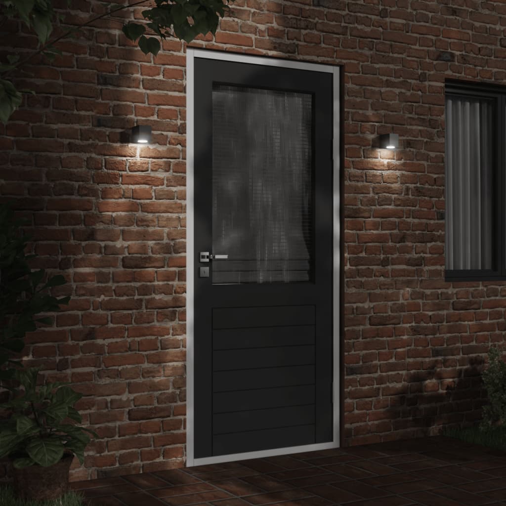 vidaXL Buitenwandlamp gegoten aluminium zwart