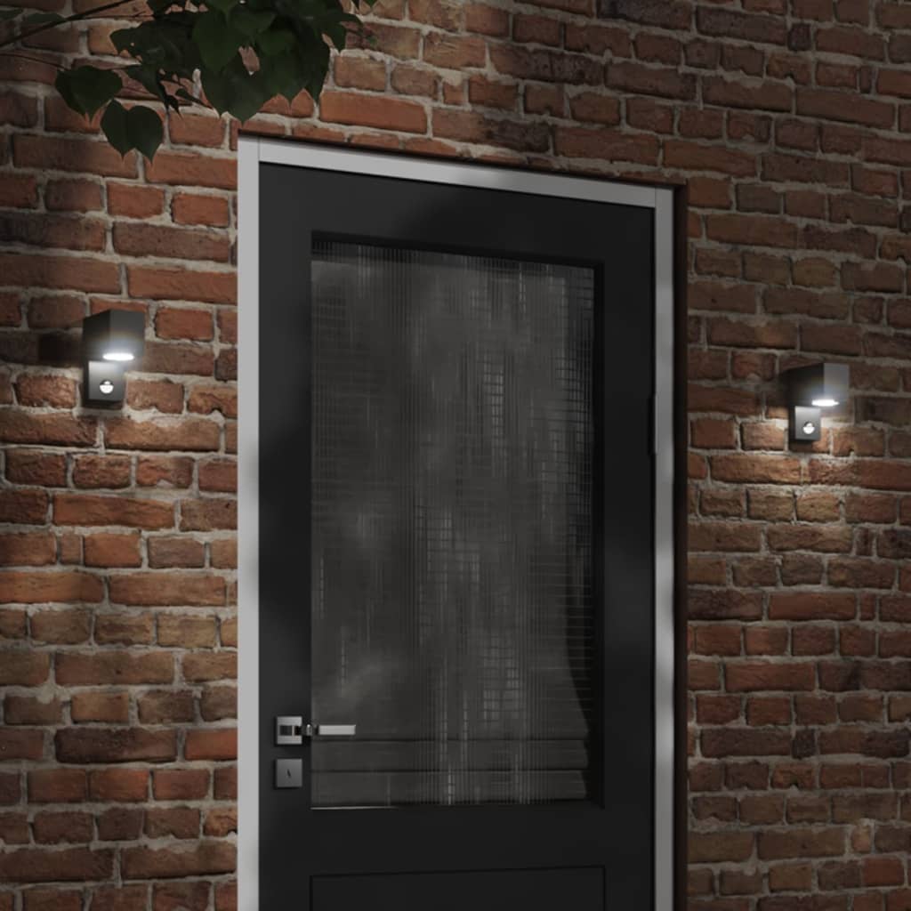 vidaXL Buitenwandlamp gegoten aluminium zwart
