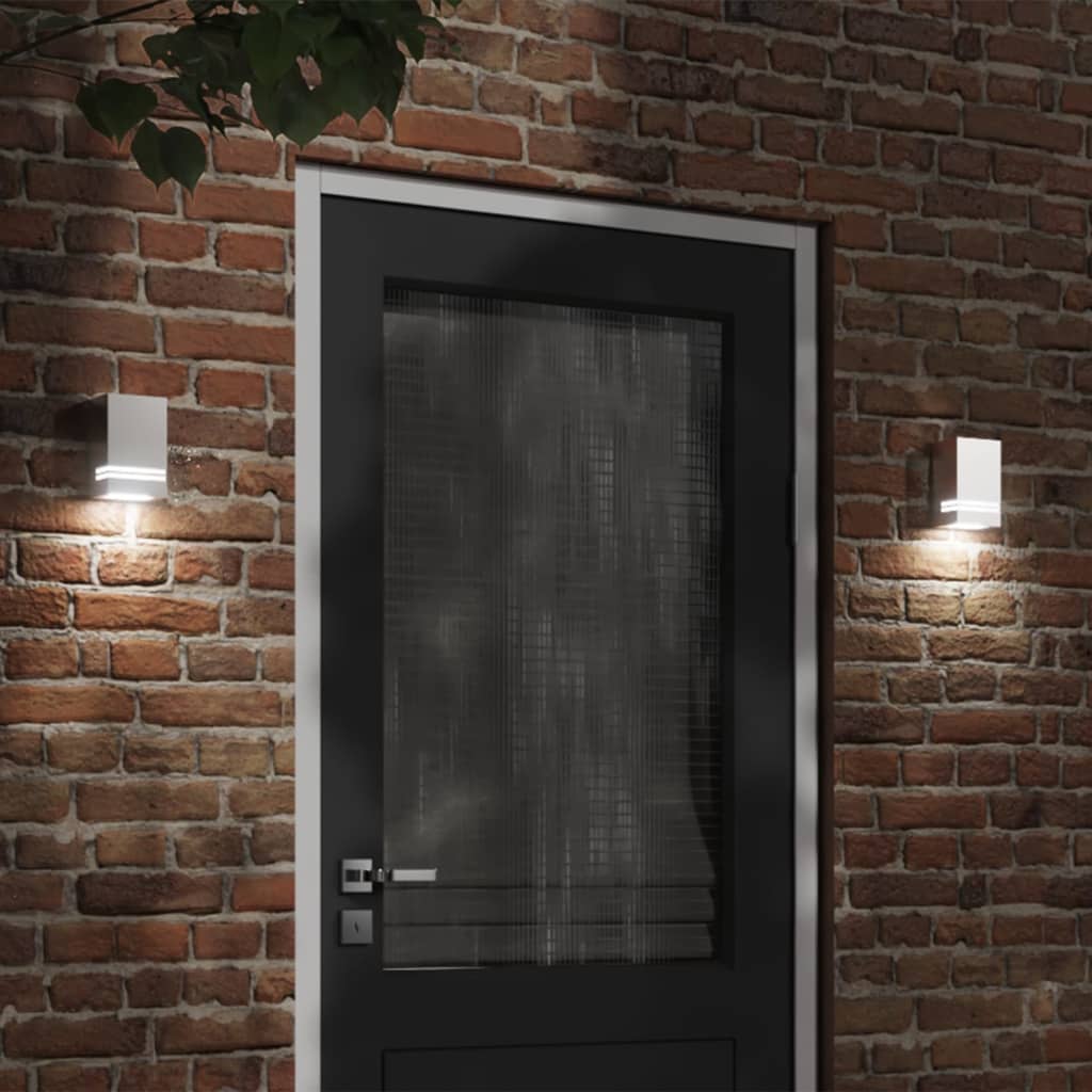 vidaXL Outdoor Wall Lamp Stainless Steel Silver