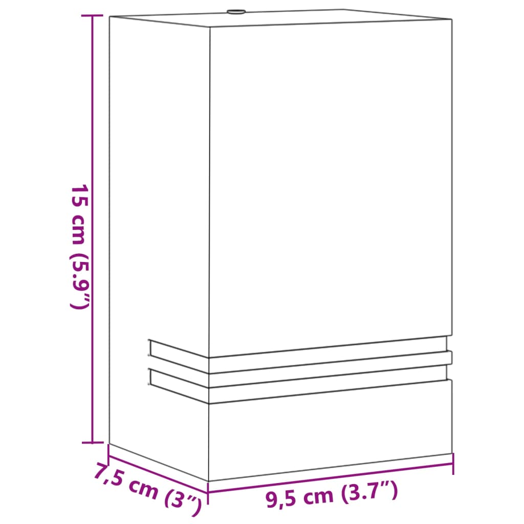 vidaXL Outdoor Wall Lamp Stainless Steel Silver
