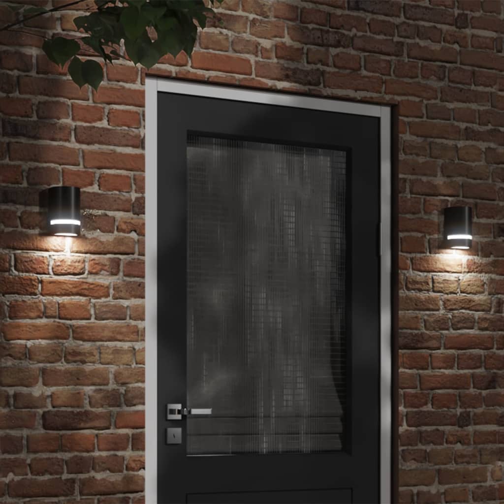 vidaXL Buitenwandlamp gegoten aluminium zwart