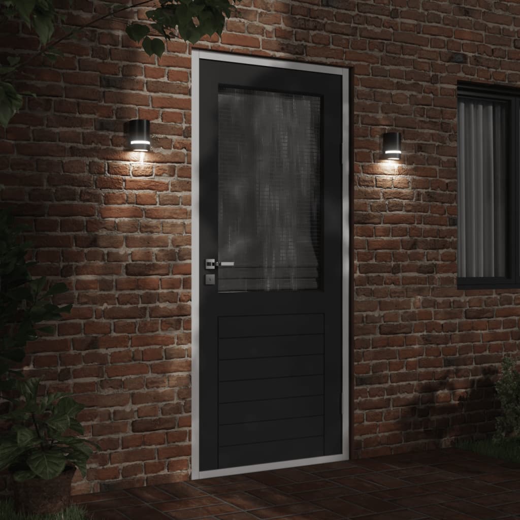vidaXL Buitenwandlamp gegoten aluminium zwart