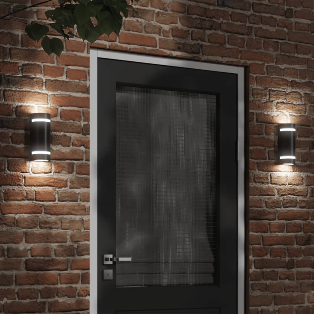 vidaXL Buitenwandlamp gegoten aluminium zwart