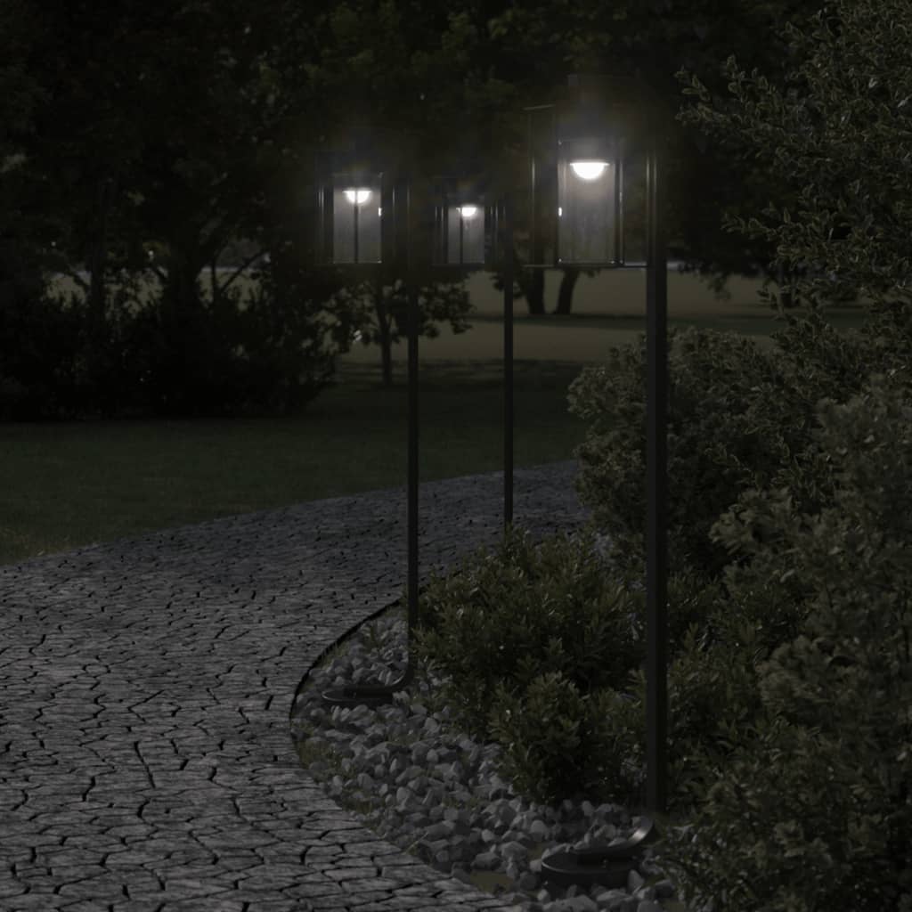 vidaXL Vloerlamp voor buiten 60 cm roestvrij staal zwart
