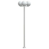 vidaXL Buitenvloerlampen 3 st 215 cm roestvrij staal zilverkleurig