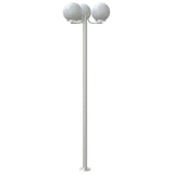 vidaXL Buitenvloerlampen 3 st 215 cm roestvrij staal zilverkleurig
