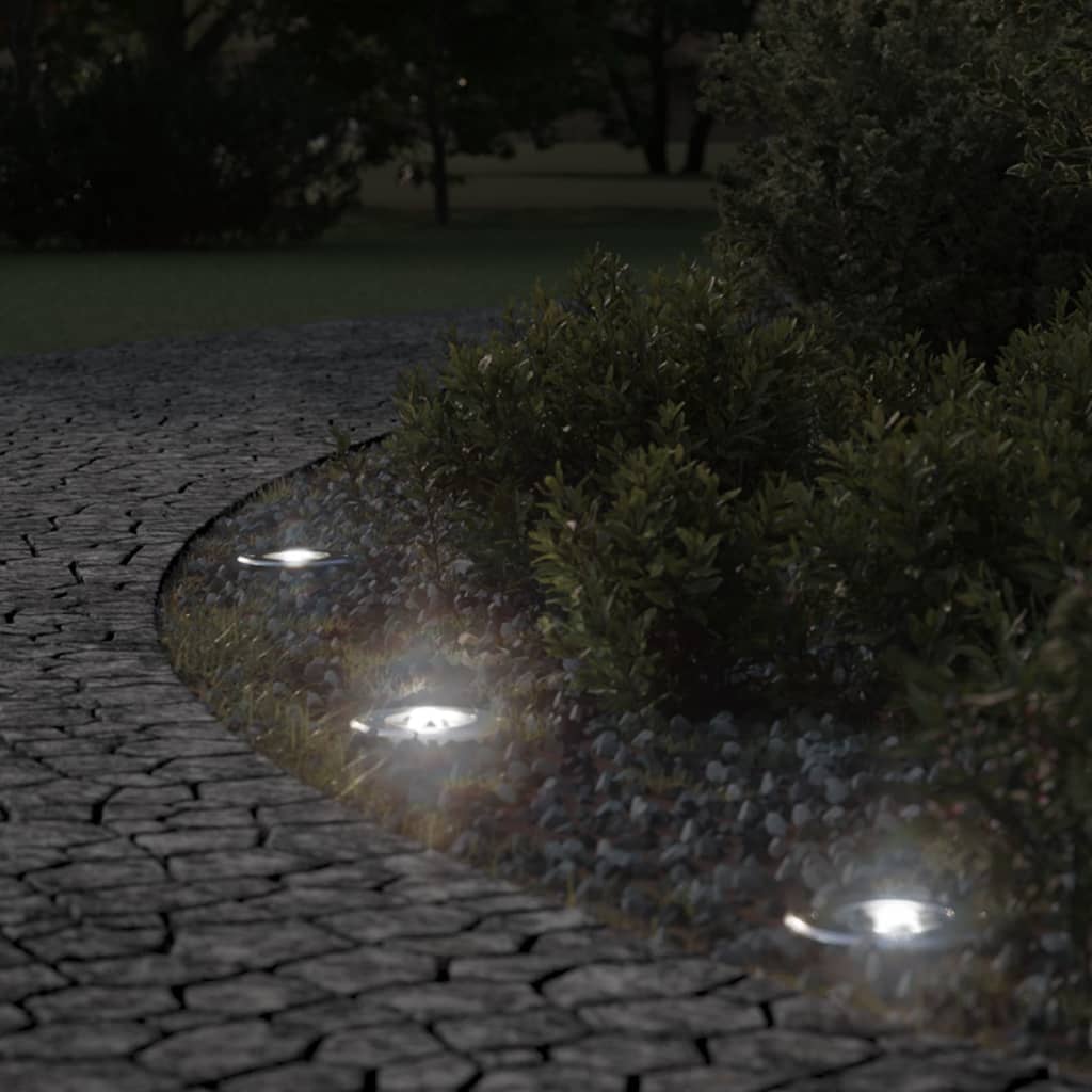 vidaXL Outdoor Ground Light Round 10.5x10.5 cm Die-cast Aluminium Black