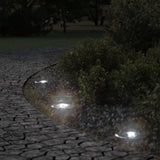 vidaXL Outdoor Ground Light Round 10.5x10.5 cm Die-cast Aluminium Black