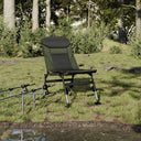 vidaXL Fishing Chair with Adjustable Mud Feet Foldable Green