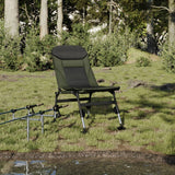 vidaXL Fishing Chair with Adjustable Mud Feet Foldable Green