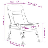 vidaXL Fishing Chair with Adjustable Mud Feet Foldable Green
