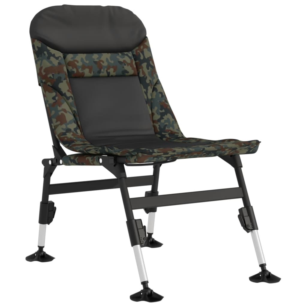 vidaXL Fishing Chair with Adjustable Mud Feet Foldable Green