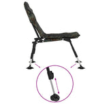 vidaXL Fishing Chair with Adjustable Mud Feet Foldable Green