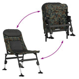 vidaXL Fishing Chair with Adjustable Mud Feet Foldable Green
