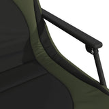 vidaXL Fishing Bed with Adjustable Mud Feet Foldable Green