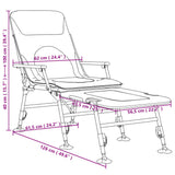 vidaXL Fishing Bed with Adjustable Mud Feet Foldable Green