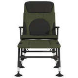 vidaXL Fishing Bed with Adjustable Mud Feet Foldable Green