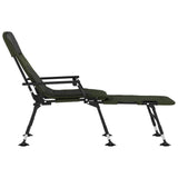 vidaXL Fishing Bed with Adjustable Mud Feet Foldable Green