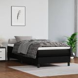 vidaXL Pocketveringmatras medium 80x200x20 cm kunstleer zwart