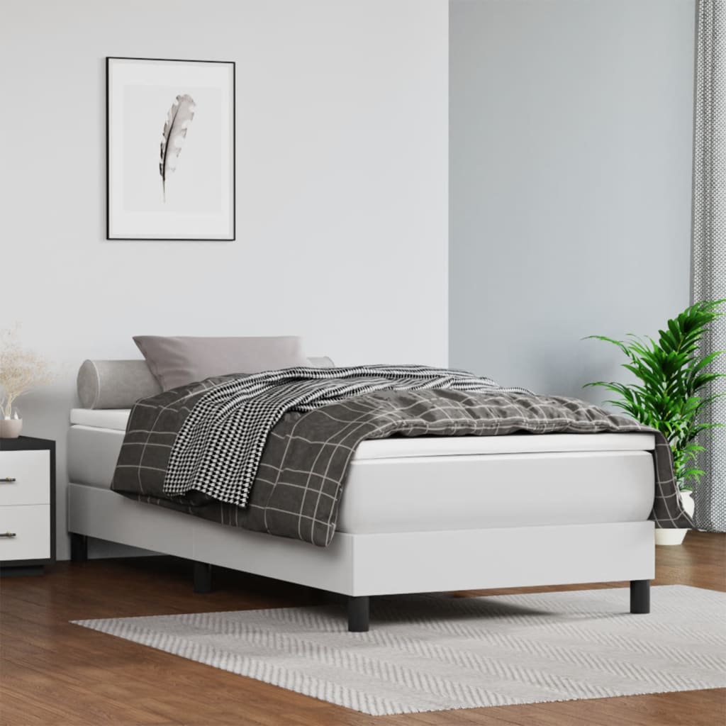 vidaXL Pocketveringmatras medium 80x200x20 cm kunstleer zwart
