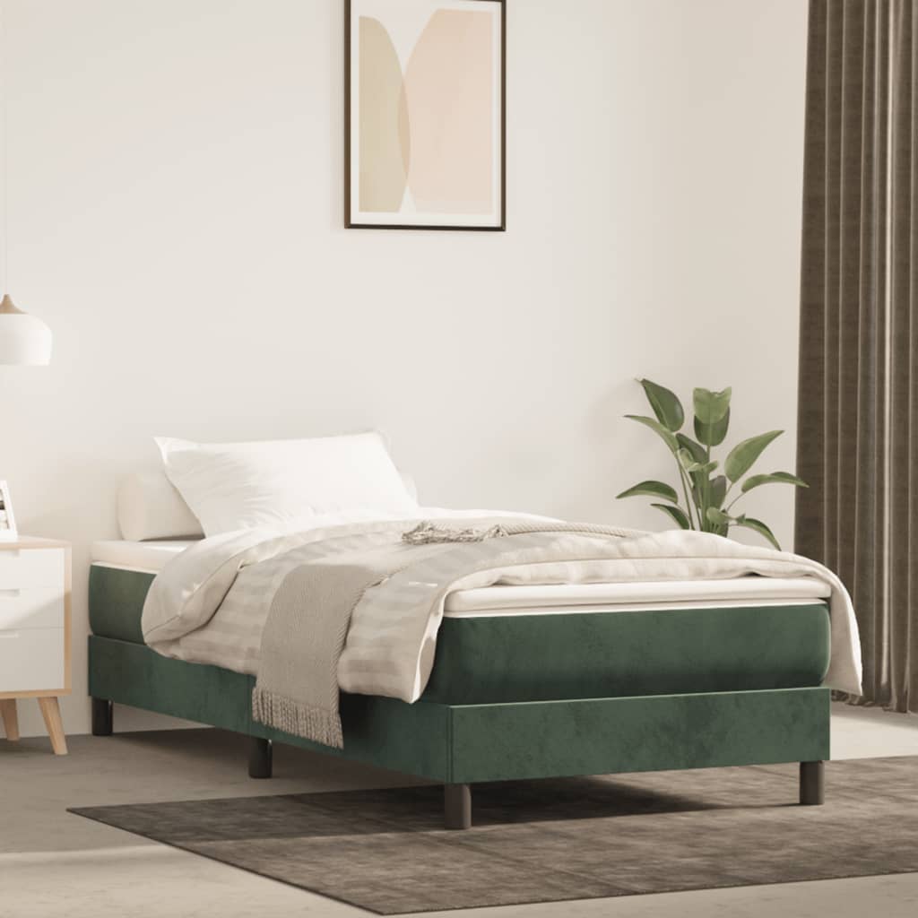 vidaXL Pocketveringmatras medium 80x200x20 cm fluweel lichtgrijs