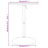 vidaXL Bar Table 60x60x90 cm Engineered Wood and Chromed Steel Black