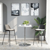 vidaXL Bar Table 60x60x90 cm Engineered Wood and Chromed Steel Black
