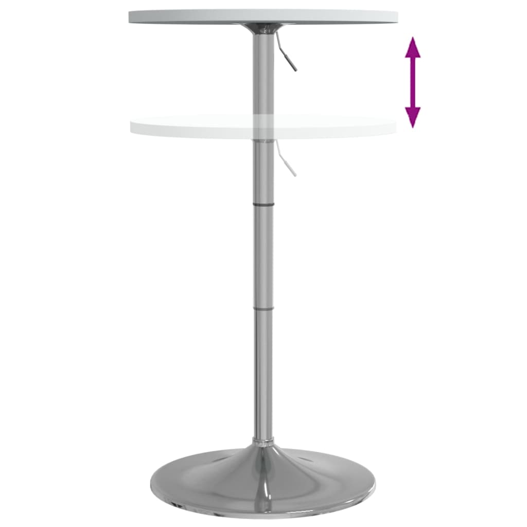 vidaXL Bar Table 60x60x90 cm Engineered Wood and Chromed Steel Black
