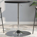 vidaXL Bar Table 60x60x90 cm Engineered Wood and Chromed Steel Black