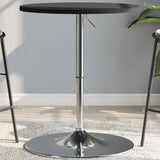 vidaXL Bar Table 60x60x90 cm Engineered Wood and Chromed Steel Black