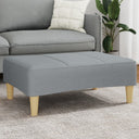 vidaXL Footstool 77x55x31 cm fabric light grey