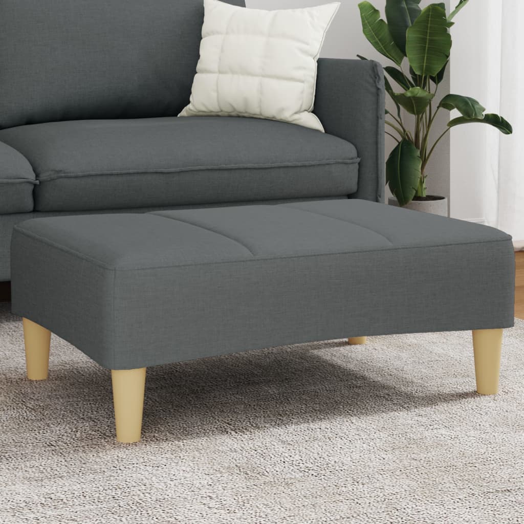 vidaXL Footstool 77x55x31 cm fabric light grey